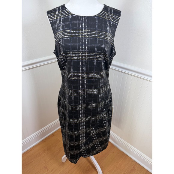 Tommy Hilfiger Dresses & Skirts - Tommy Hilfiger Plaid Sheath Dress‎ Womens Size 10 Sleeveless Career Office NWOT